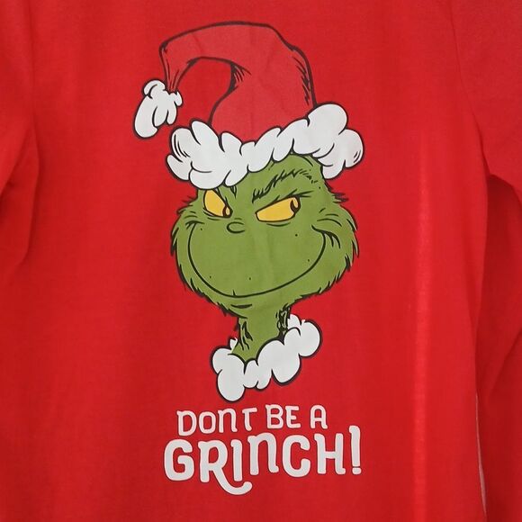 Dr. Seuss Grinch Pajama Set - Long Sleeve Fleece New No Tags Size Small - Picture 7 of 11